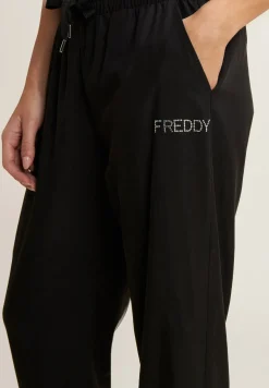 Freddy Pantaloni Sportivi finish setoso con Fondo Aderente-Donna Pantaloni Sportivi