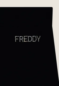 Freddy Pantaloni Sportivi Fondo Dritto con Dettagli in Strass-Donna Pantaloni Sportivi
