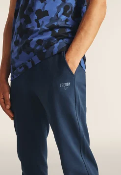 Freddy Pantaloni Sportivi Gamba Dritta con Vita Elasticizzata-Uomo Pantaloni Sportivi