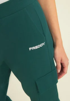 Freddy Pantaloni sportivi in felpa con tasconi laterali-Donna Fitness|Pantaloni Sportivi