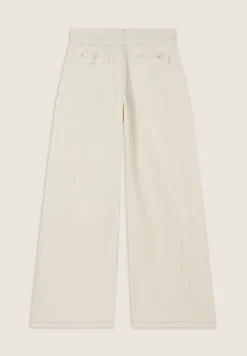 Freddy Pantaloni Wide leg con paillettes in French Terry Modal-Donna Pantaloni Sportivi