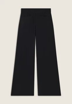 Freddy Pantaloni Wide leg con paillettes in French Terry Modal-Donna Pantaloni Sportivi