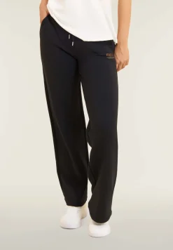 Freddy Pantaloni wide leg da donna con logo in strass bicolore-Donna Ginnastica|Pantaloni Sportivi
