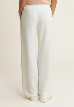 Freddy Pantaloni wide leg in felpa di viscosa a costine-Donna Pantaloni Sportivi
