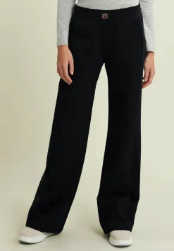 Freddy Pantaloni wide leg in viscosa con dettagli in ciniglia-Donna Pantaloni Sportivi