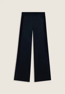 Freddy Pantaloni wide leg in viscosa con dettagli in ciniglia-Donna Pantaloni Sportivi