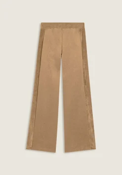Freddy Pantaloni wide leg in viscosa con dettagli in ciniglia-Donna Pantaloni Sportivi