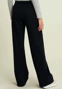 Freddy Pantaloni wide leg in viscosa con dettagli in ciniglia-Donna Pantaloni Sportivi