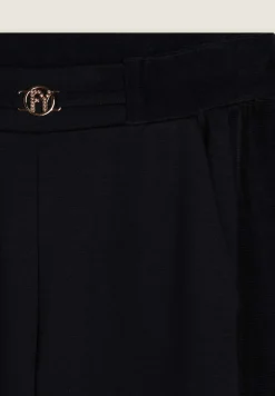 Freddy Pantaloni wide leg in viscosa con dettagli in ciniglia-Donna Pantaloni Sportivi