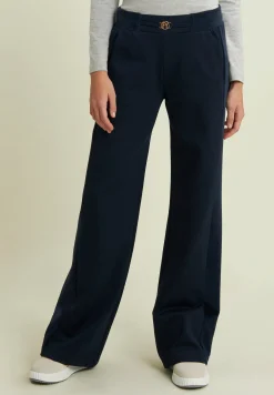 Freddy Pantaloni wide leg in viscosa con dettagli in ciniglia-Donna Pantaloni Sportivi