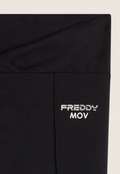 Freddy Pantaloni Yoga Vita Incrociata in felpa lunghezza 7/8-Donna Fitness|Pantaloni Sportivi