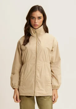 Freddy Parka donna collo alto in nylon con zip ed elastico in vita-Donna Giacche