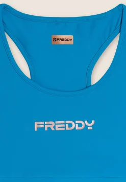 Freddy Reggiseno sportivo con retro a vogatore in tessuto tecnico-Donna Pilates|Fitness