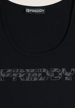 Freddy Reggiseno sportivo con sostegno medio e logo floreale-Donna Pilates|Ginnastica