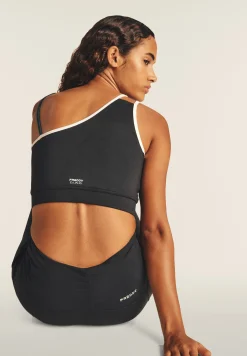 Freddy Reggiseno sportivo monospalla con dettagli contrasto-Donna Padel|Pilates