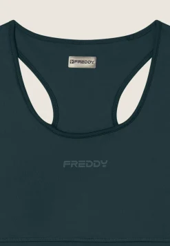Freddy Reggiseno sportivo supporto medio con logo glitter-Donna Padel|Pilates