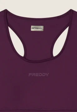 Freddy Reggiseno sportivo supporto medio con logo glitter-Donna Padel|Pilates