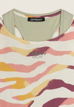 Freddy Set T-shirt Cropped multicolore e Canotta-Donna T-shirts