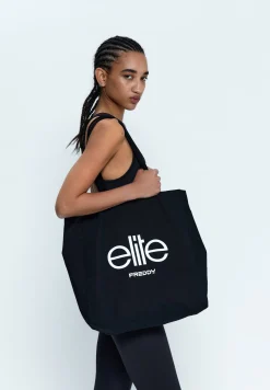 Freddy Shopper Unisex Elite x in Canvas Nero-Donna Borse E Zaini|Borse E Zaini