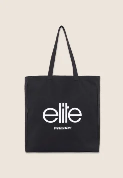 Freddy Shopper Unisex Elite x in Canvas Nero-Donna Borse E Zaini|Borse E Zaini
