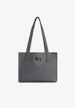 Freddy Shopping bag in similpelle con logo applicato-Donna Borse E Zaini