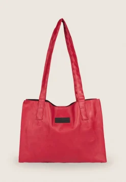 Freddy Shopping bag in similpelle con logo applicato-Donna Borse E Zaini