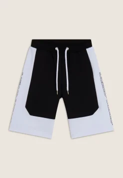 Freddy Short Bambina/Bambino a Blocchi di Colore con Logo- Shorts