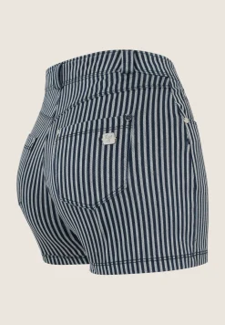 Freddy Shorts donna in denim a righe vita regular design 5 tasche-Donna Tutti I Pantaloni|Jeans E Pantaloni