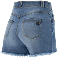 Freddy Shorts BLACK in denim chiaro con fondo sfrangiato-Donna Jeans E Pantaloni|Tutti I Pantaloni