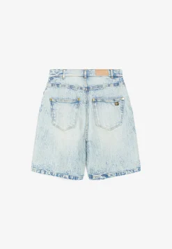 Freddy Shorts mom fit vita alta in denim con risvolto sul fondo-Donna Padel|Shorts