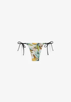 Freddy Slip bikini stampa foliage tropical con chiusura a laccetti-Donna Costumi Da Bagno