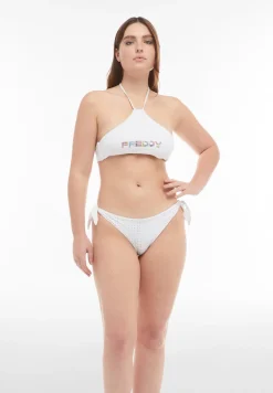 Freddy Top bikini con logo composto da strass-Donna Costumi Da Bagno