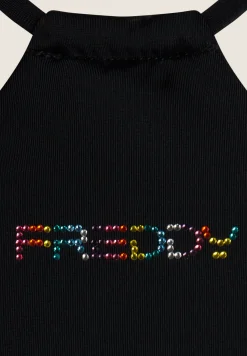 Freddy Top bikini con logo composto da strass-Donna Costumi Da Bagno