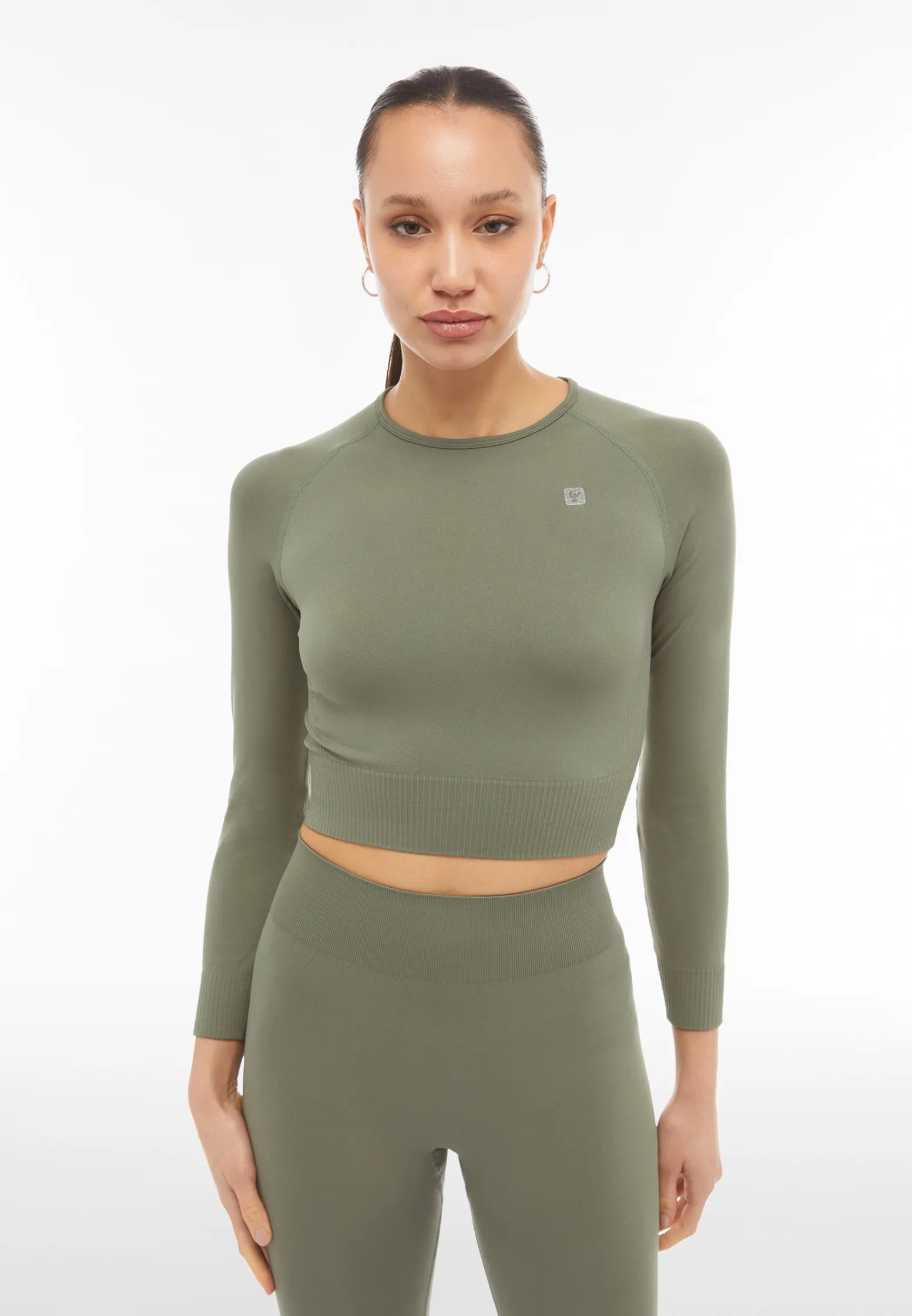 Freddy Top corto a manica lunga in tessuto seamless-Donna Padel|Pilates