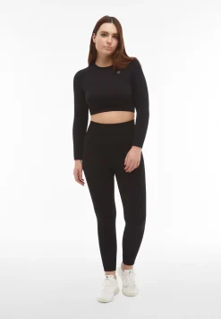Freddy Top corto a manica lunga in tessuto seamless-Donna Padel|Pilates