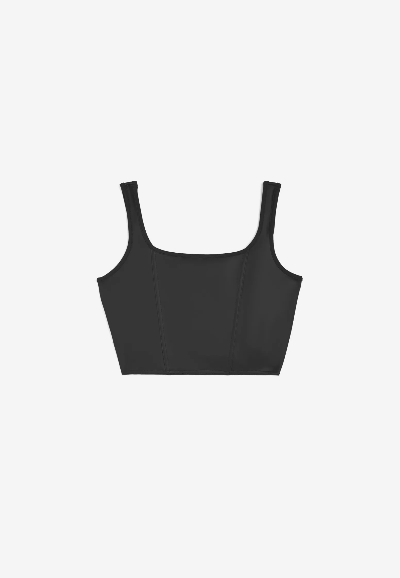 Freddy Top corto stile bustier in similpelle-Donna Top E Canotte