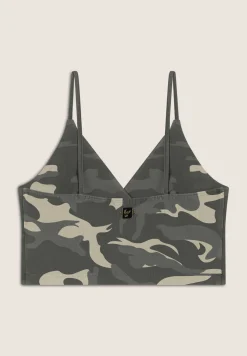 Freddy Top cropped fantasia camo con incroci frontali-Donna Top E Canotte