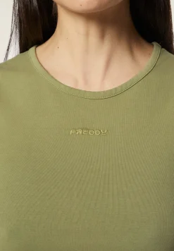 Freddy Top Cropped slim fit in jersey stretch-Donna Top E Canotte