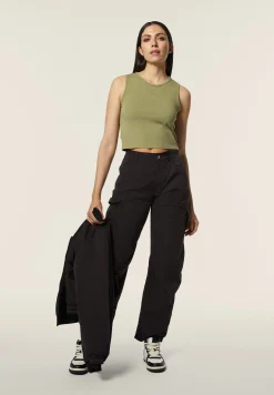 Freddy Top Cropped slim fit in jersey stretch-Donna Top E Canotte