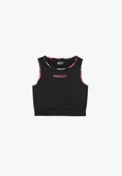Freddy Top fitness a sostegno medio con bordature stampa tropical-Donna Padel|Pilates