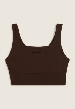 Freddy Top sportivo con coppe e inserti a spina di pesce-Donna Pilates|Fitness