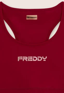 Freddy Top sportivo con retro vogatore elasticizzato-Donna Pilates|Fitness