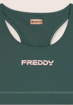 Freddy Top sportivo con retro vogatore elasticizzato-Donna Pilates|Fitness