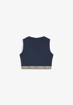 Freddy Top sportivo in heavy jersey stretch con elastico logato-Donna Top E Canotte