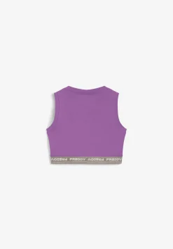 Freddy Top sportivo in heavy jersey stretch con elastico logato-Donna Top E Canotte