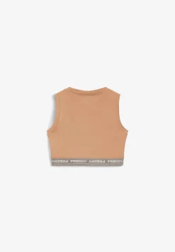 Freddy Top sportivo in heavy jersey stretch con elastico logato-Donna Top E Canotte