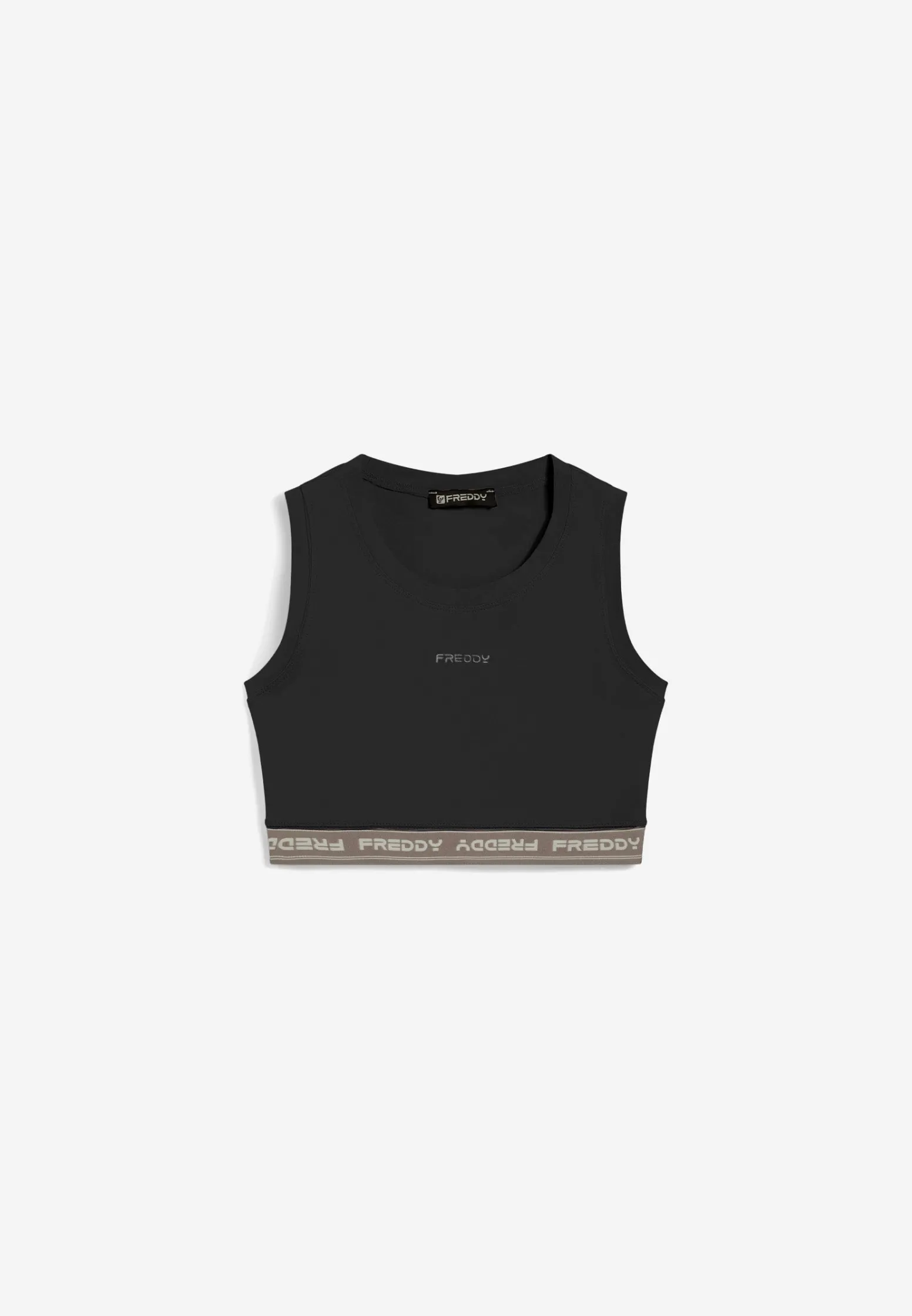 Freddy Top sportivo in heavy jersey stretch con elastico logato-Donna Top E Canotte