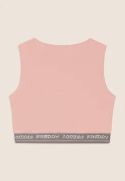 Freddy Top sportivo in heavy jersey stretch con elastico logato-Donna Top E Canotte