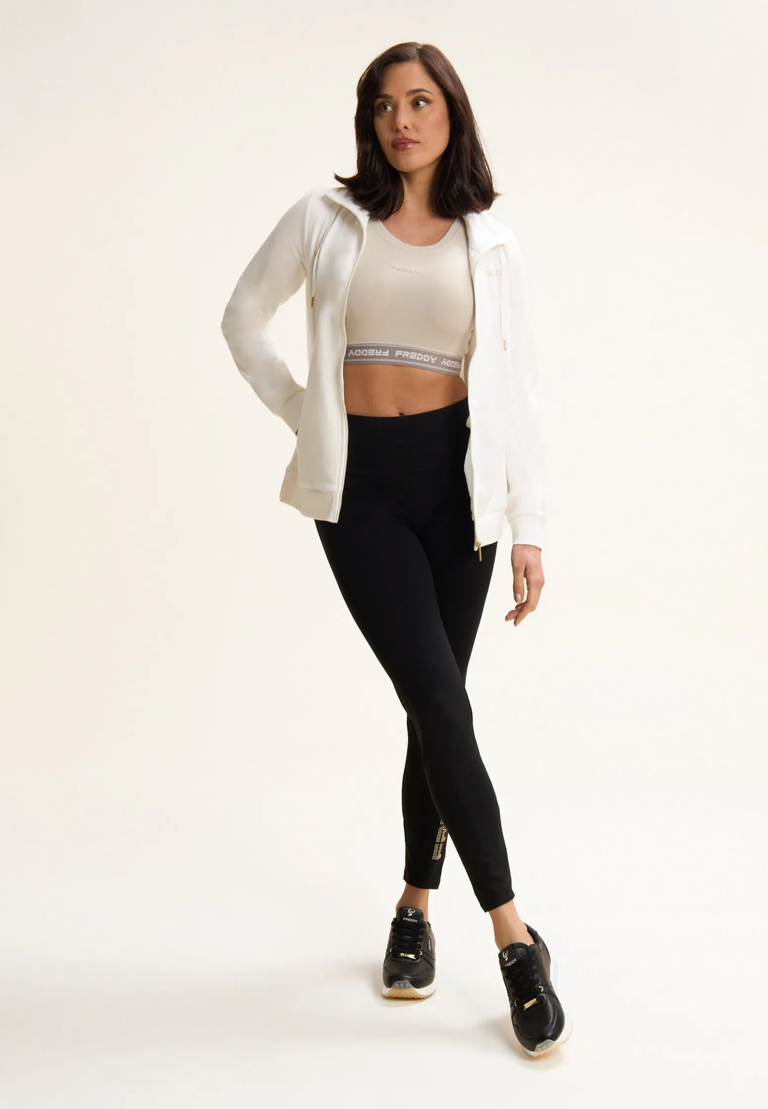 Freddy Top sportivo in heavy jersey stretch con elastico logato-Donna Top E Canotte