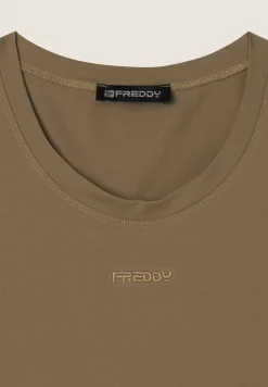 Freddy Top sportivo in heavy jersey stretch con elastico logato-Donna Top E Canotte